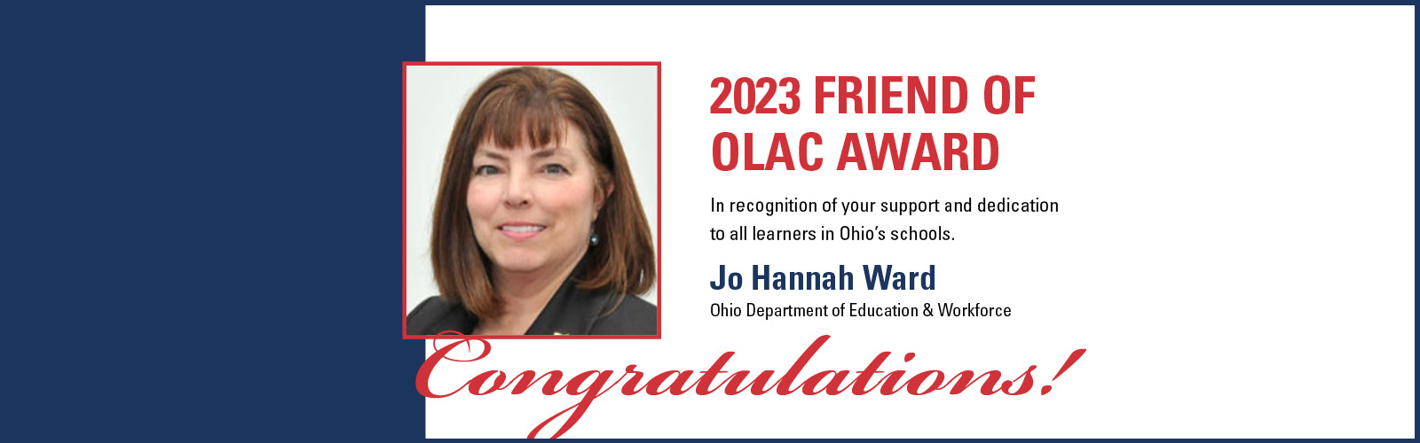 2023 Friend of OLAC Award Jo Hannah Ward